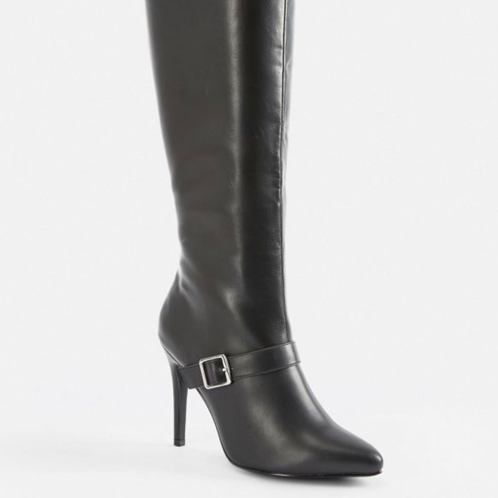 JustFab Black Heeled Boots